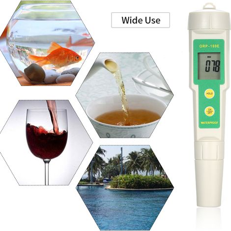 Testeur ORP format stylo écran LCD numérique mesureur REDOX professionnel détecteur qualité eau potentiel oxydo-réduction moniteur analyseur (1/4)
