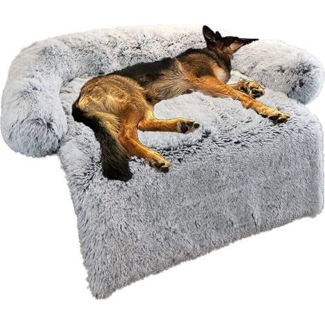 AIPERQ Lit pour Chien, Canapé Coussin pour Chien, Panier Chien Dehoussable, Matelas pour Chien avec Fond Antidérapant, Matelas Confortable pour Chien Adapté au Canapé, au Lit, au Sol-90x85x16cm (1/4)