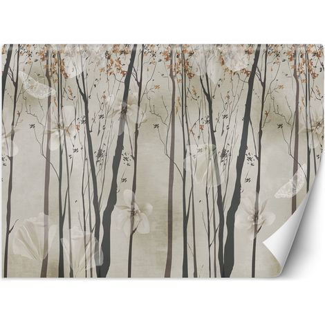 Carta Da Parati, Alberi Fiori e Farfalle - 400x280 (1/5)