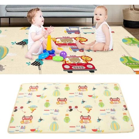 YOSOO tapis pliable pour bébé Tapis de Jeu Pliable pour bébé Imperméable, Très Grand Tapis de Rampement pour puericulture d\'eveil (1/4)