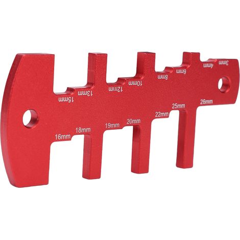 Gabarit d'assemblage à queue d'aronde en alliage d'aluminium pour table de sciage et fraisage, échelle graduée 3-26mm, léger et résistant, pour atelier artisanal (1/5)