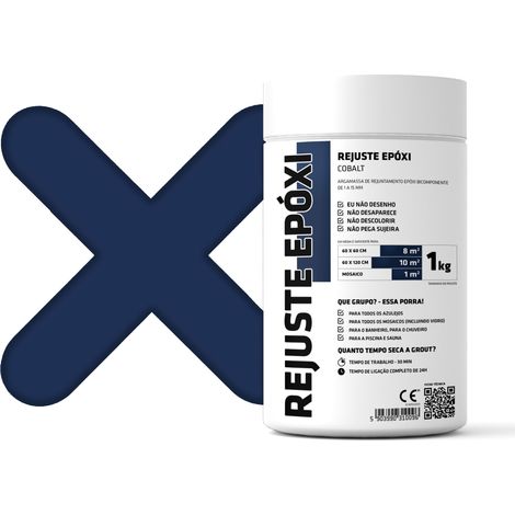 Deux composants époxy stuc pour joints de remplissage - bleu cobalt - 1Kg mosaïque carrelage bain piscine (1/5)
