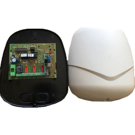 Récepteur radio pour motorisation 30.875 MHz – 2 canaux – Alimentation 12V/24V AC-CC – Programmation par mini-interrupteurs – Allmatic