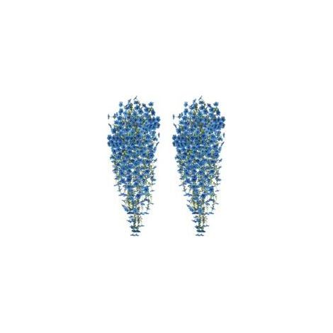 4 PCS Fleurs Artificielles Suspendues 77cm Fleur Artificielle Tombante Suspendue Fausse Plante Balcon aux UV Fleur Artificielle Exterieur pour Extérieur Jardin Patio Fête Mariage (Bleu) (1/5)