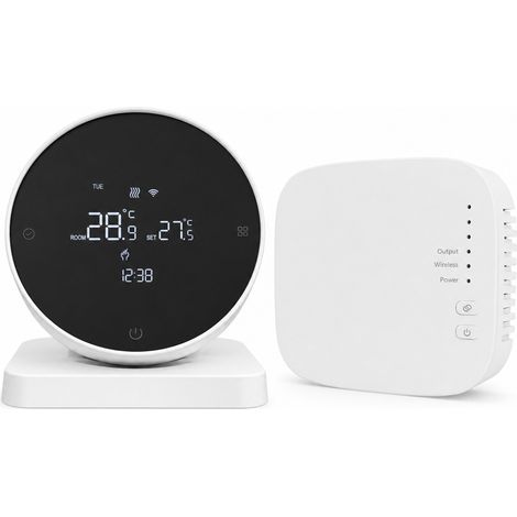 Thermostat sans fil RF433 R7 sans WiFi pour chaudières de chauffage central et murales (1/5)