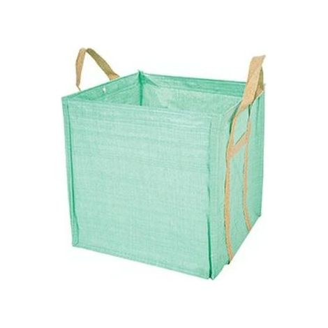 Greenmill GR0605 Bolsa de Jardín Plegable con Asas, 195 L de Capacidad, Polietileno, 58 x 58 x 58 cm