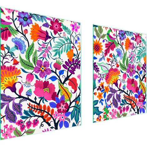 GLASSCHUTZPLATTE FÜR HERD 85x52 BLUMEN (1/5)
