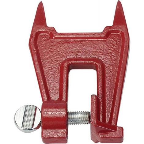 Stump Vise - Chainsaw Chain Sharpening Clamp - For Guide Bar Fixation During Filing - Metal - Red - 12.5 x 8 cm - 1 Piece (1/5)