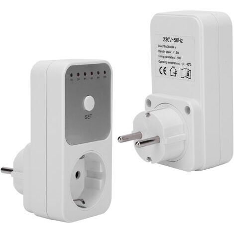 BUNTHAUS Prise programmable 16A minuterie compte à rebours contrôle automatique énergie (2 packs) (1/5)