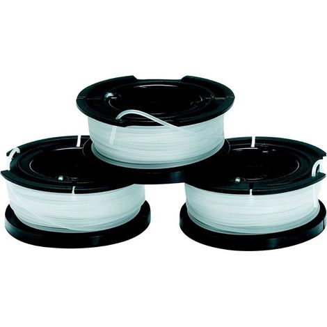 Lot de 3 Bobines de Rechange pour Coupe-Bordures, Bobine A Déroulement Automatique, 3 x 10 m de Fil en Nylon Transparent et Résistant, Fil de 1,5 mm, A6485-XJ (1/5)