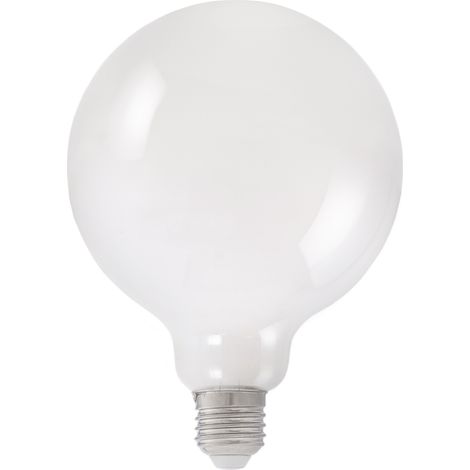 Barcelona Led – Ampoule filament décorative E27 G125 – 6W 600 lumens – Couleur chaude 3000K – Verre opale pour éclairage 360° (1/5)