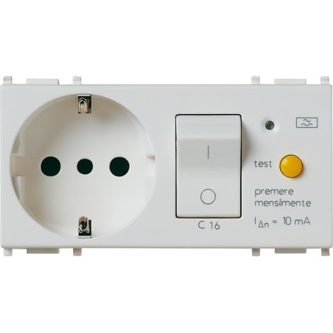 VIMAR - 14286.SL Presa 2P+T 16A P30 intb+MTDiffC16 Silver