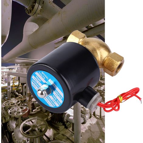 Électrovanne bidirectionnelle en laiton normalement fermée pour air, eau et vapeur (DC24V)