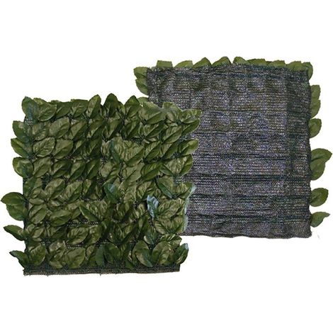 SIEPE ARTIFICIALE 'FOGLIE DI LAURO CON RETE' mt 1 x 3