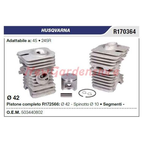 Segmentos cilindro pistón motosierra HUSQVARNA 45 245R R170364