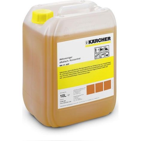Kärcher – Dégraissant surpuissant 10 L – Alcalin pour nettoyage haute pression – Élimine huile, graisse, goudron – Détergent sans phosphates