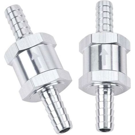Clapet Anti-Retour - 3/8 Pouces - 10 mm - Pour Conduite Carburant Diesel Essence Huile - Aluminium - Lot de 2 (1/4)