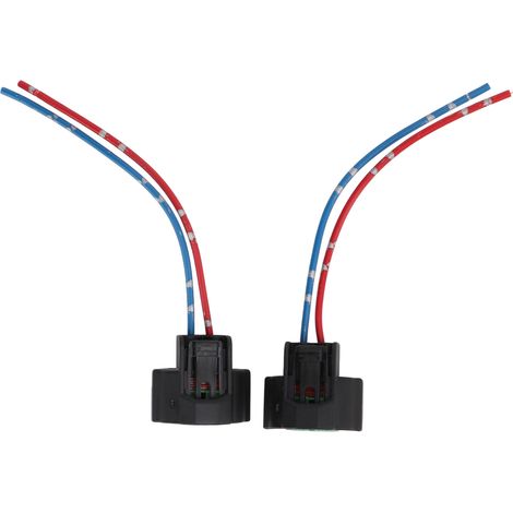 2x Douilles de Phare H11 3 Broches Femelle Connecteur Faisceau de Câblage pour Feux de Brouillard Auto, Véhicule, Bateau (1/5)
