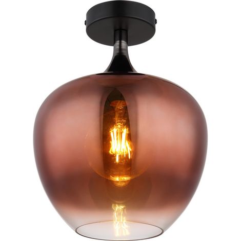 Globo - plafón - MAXY - rojo - vidrio - Ø 24cm - E27 - 15548DG (1/5)