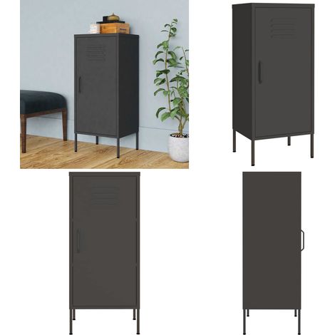 Lagerschrank Anthrazit 42,5x35x101,5 cm Stahl - Schreibtisch - Metallregal - Stauraum - Garderobe - Wohnzimmermöbel - Home & Living (1/5)