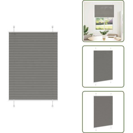 vidaXL Plissee Anthrazit 90x150 cm Stoffbreite 89,4 cm Polyester (1/5)