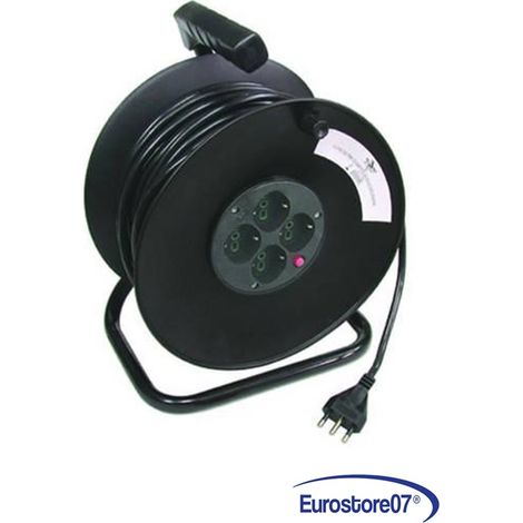 AVVOLGICAVO ELETTRICO 4 PRESE POLIVALENTI + CAVO da 3x mmq.1,5 mt.50 FER 117272 (1/2)