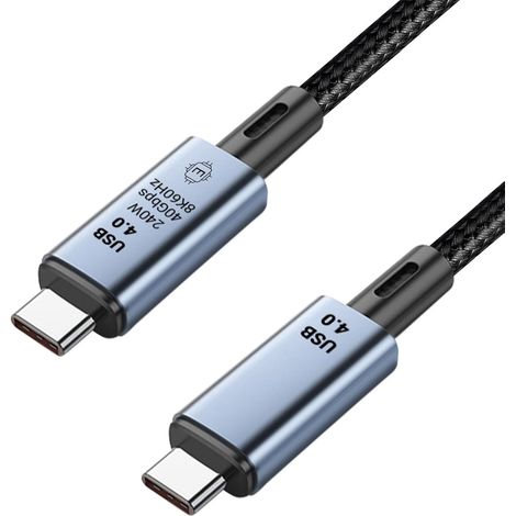 Thunderbolt 4 Kabel 2m, USB-C Thunderbolt 4, 40 Gbps High-Speed, USB 4.0,Kabel für Datenübertragung, 8K60Hz Videoausgang, Kompatibel mit MacBook, Dell, HP und mehr (1/5)