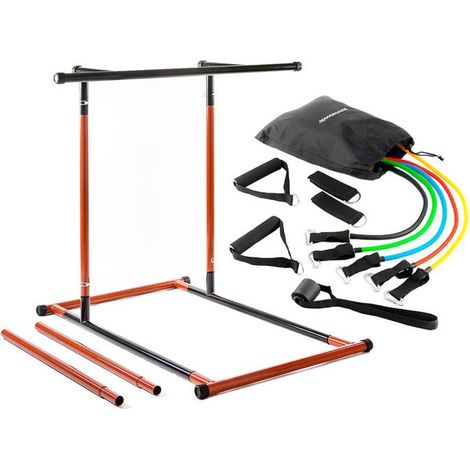 Stazione di Trazione e Bande di Resistenza con Accessori e Guida InnovaGoods Panca per Allenamento (1/5)