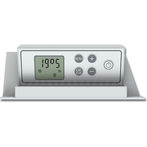 Carrera – Sèche-serviette électrique 1000W – Verre LCD blanc – Programmation hebdomadaire – Thermostat précis 0.1°C – IP24 pour salle de bain — vue 4