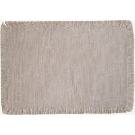 Set de table en coton Nedeliya SKLUM Gris sable