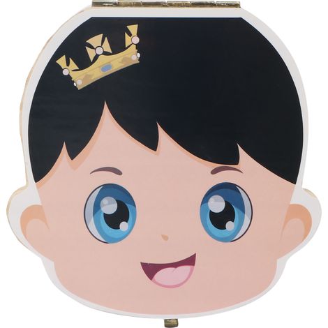 Étui à dents en bois bébé avec trous individuels, organiseur de dents de lait, boîte souvenir enfant garçon (1/5)