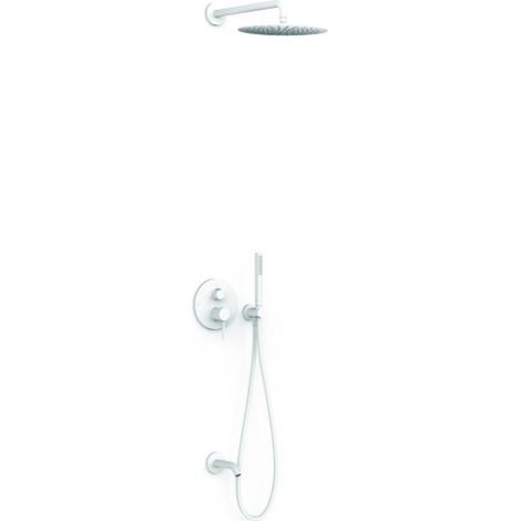 Kit mitigeur encastré 3 voies Rapid‑box pour douche Study Blanc mat - TRES 26237302BM