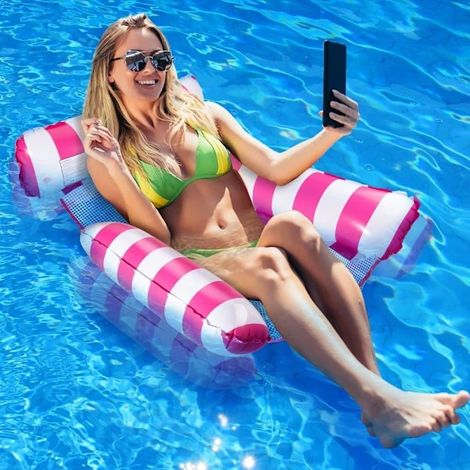 Matelas gonflable pour piscine, hamac aquatique 4 en 1, accessoires de piscine, matelas gonflable pour matelas (1/5)
