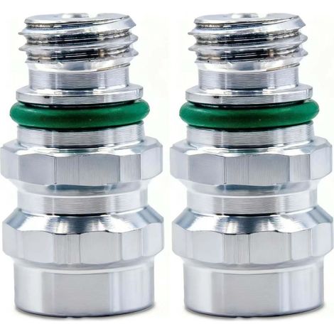 Valve de service mâle côté haute pression pour climatisation (avec bouchon de rechange), ensemble de 2 pièces, raccord de climatisation étanche pour fluide frigorigène