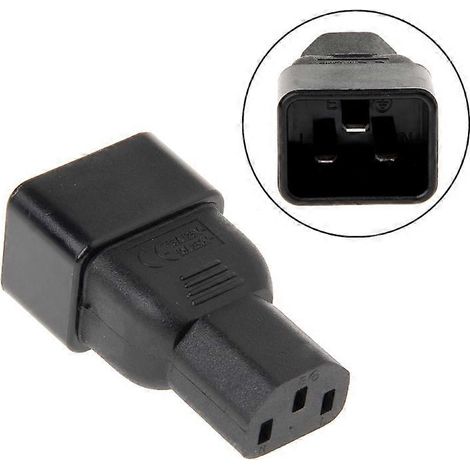 Adaptateur convertisseur d'alimentation IEC 320 C20 mâle 3 broches vers C13 femelle 3 broches (1/5)