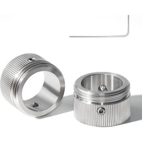 Lot de 2 adaptateurs de vanne de chauffage en acier inoxydable 304 – Tête thermostatique avec bandes – Filetage M30 x 1,5 – Résistance à la corrosion (1/5)
