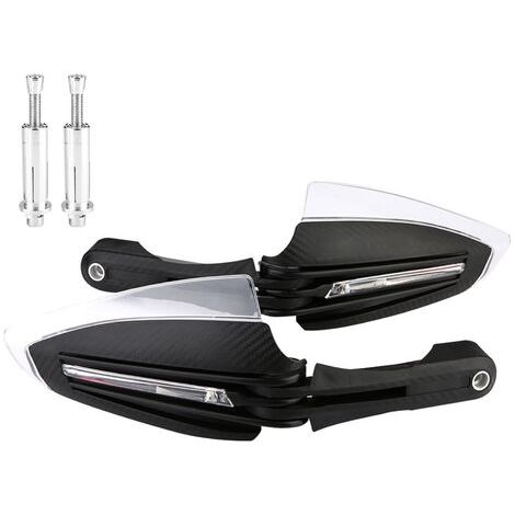 protectores de manos universales para motocicleta de 7/8" con intermitentes LED y luces de circulación diurna (DRL). (1/5)