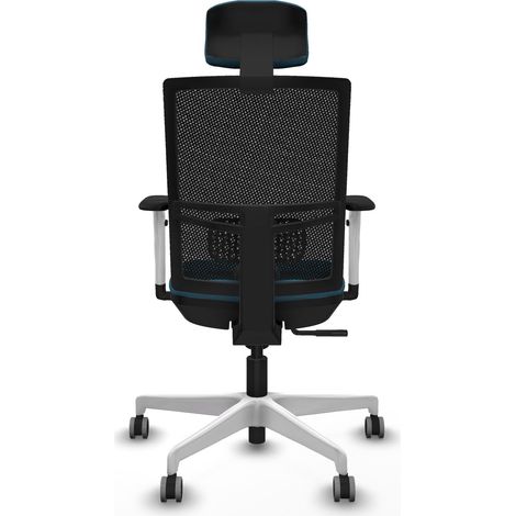 Chaise de bureau piqueras y crespo Yunquera noir maille (1/2)