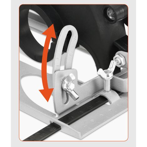 Support de meuleuse d'angle en métal réglable avec couvercle anti-poussière pour meuleuses de 100 mm, 115 mm et 125 mm (1/5)