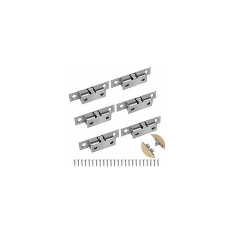 6 Pcs Loqueteau à Bille,Loquet à Double Boule,Réglables Loquet à Double Boule,Verrous de Porte à Double Boule Massif,pour Meubles de Cuisine,Armoire (1/5)