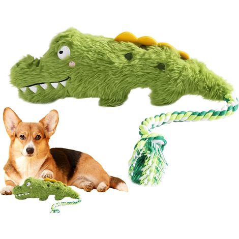 Dog Plush Toys Squeaky Crocodile Shaped Dog Treat Toy Crocodile (1/5)