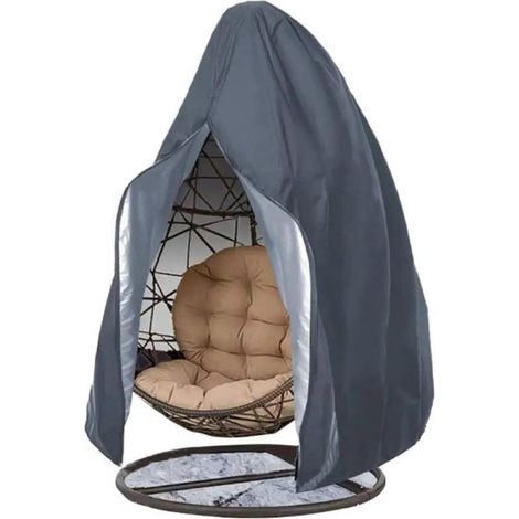 Housse pour chaise de jardin - Housse de protection extérieure - Protège les meubles - Conception étanche - 230 x 200 cm - Gris (1/5)