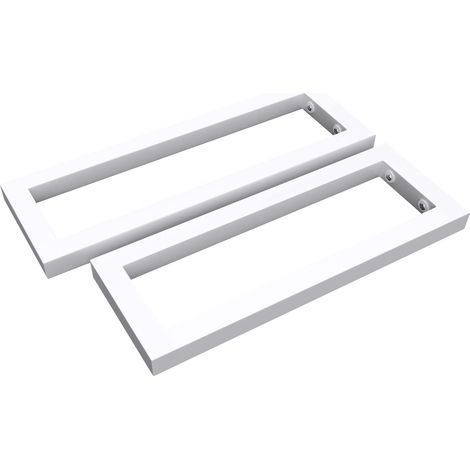 Mai & Mai Supporto da Parete per Lavandino Lavabo d'Appoggio Mensole WH01 Set 2 Reggimensole Porta-Asciugamani in Acciaio Inossidabile BTH: 400mm, Bianco (1/5)