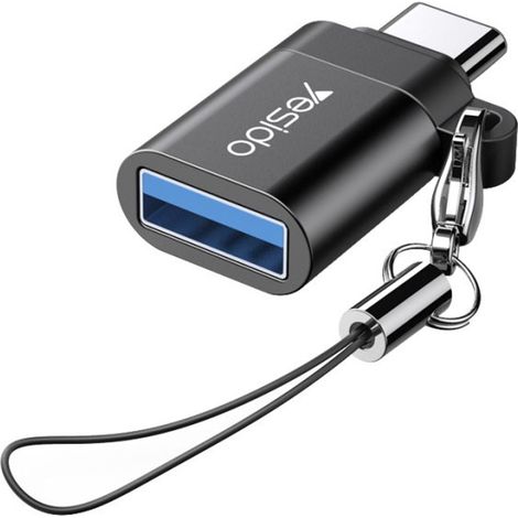Adaptateur mini OTG Yesido USB-A vers USB-C pour le chargement et le transfert de données