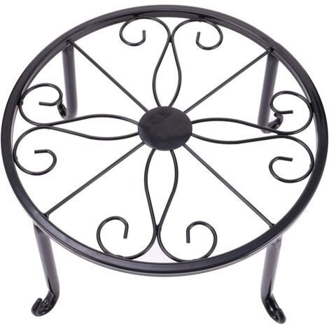 Support de fleur en métal Support de pot de fleur Support de plante Tabouret de fleur Porte-plante noir Étagère à fleurs en fer (1/5)