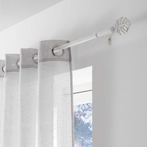 Tringle Extensible en Kit Complet (120 à 210 cm) "Tropi" - Couleur: Blanc
