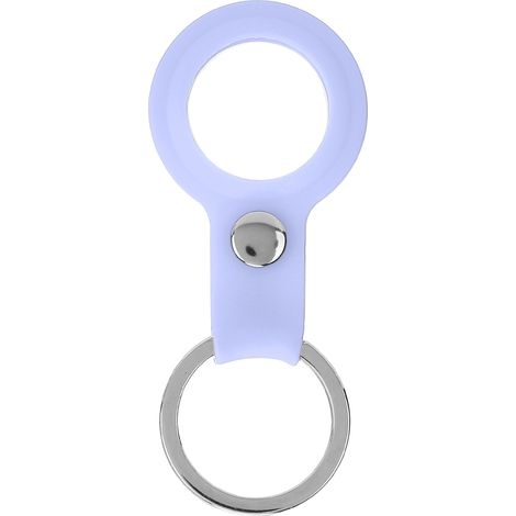 Étui de protection anti-perte en silicone avec anneau porte-clés et localisateur pour iOS (violet) (1/5)
