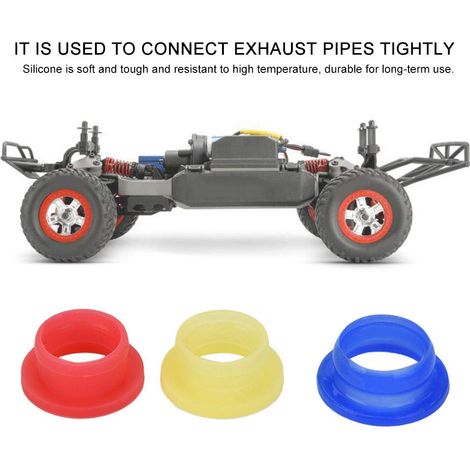 3pcs Joint Tuyau D'échappement Tuyau Adaptateur Joint De Silicone pour 1/8 Voiture (1/5)
