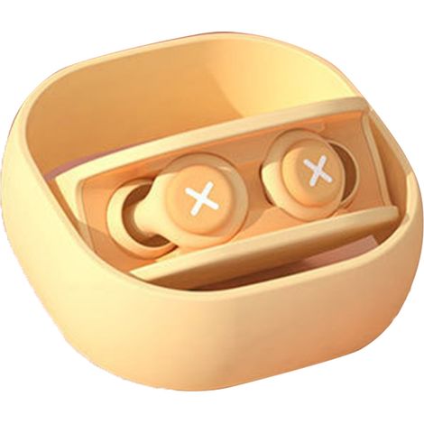 Bouchons D Oreille En Silicone Réutilisables - Réduction De Bruit Pour Sommeil Et Voyage - Avec Boîte De Rangement - Jaune (1/5)