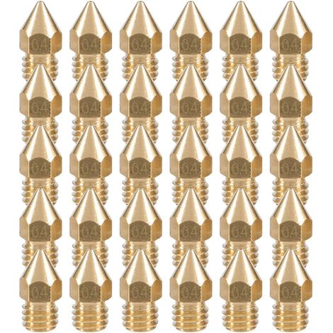 30 Stück Mk8 Düse 0,4 mm 3D-Druckerdüsen Extruder Druckkopf für 3D-Drucker Makerbot Creality CR-10 (1 Stück Kunststoffbox) (1/5)